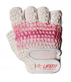 Lifefit Fitnes rukavice Knit ružovo-biele