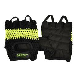 Lifefit Fitness rukavice Fit černo-zelené Lifefit Fitness rukavice Fit černo-zelené