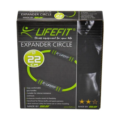 Lifefit Gumový posilovač Expander Circle S2 světle zelený
