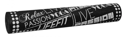 Lifefit Gymnastická podložka SLIMFIT, 173x58x0.4cm, černá