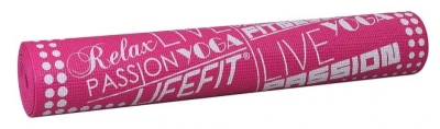 Lifefit Gymnastická podložka SLIMFIT, 173x58x0.4cm, světle růžová