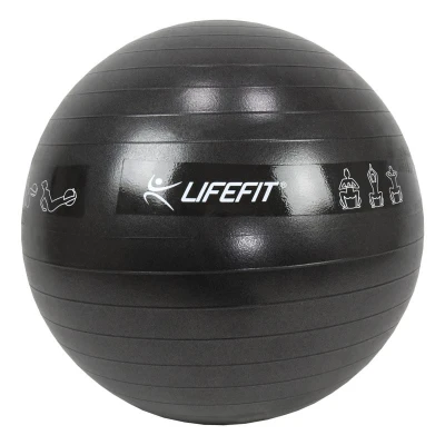 Lifefit Gymnastický míč ANTI-BURST 55 cm, černý Lifefit Gymnastický míč ANTI-BURST 55 cm, černý