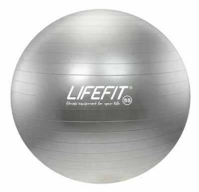 Lifefit Gymnastický míč Anti-burst 55 cm stříbrný