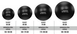 Lifefit Gymnastický míč ANTI-BURST 75 cm, černý