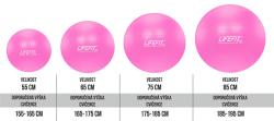 Lifefit Gymnastický míč Anti-burst 75 cm růžový