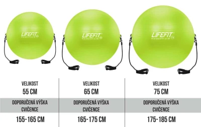 Lifefit Gymnastický míč s expanderem Gymball Expand 65 cm