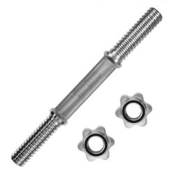 Lifefit Hřídel na jednoruční činku 35cm / 30mm vč. matic (VÝPRODEJ)