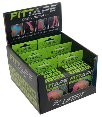 Lifefit Kinesion tape 5cmx5m 6 ks mix barev