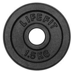 Lifefit Kotouč 1.5kg kovový pro 30mm tyč Lifefit Kotouč 1.5kg kovový pro 30mm tyč