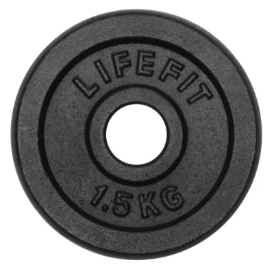 Lifefit Kotouč 1.5kg kovový pro 30mm tyč Lifefit Kotouč 1.5kg kovový pro 30mm tyč