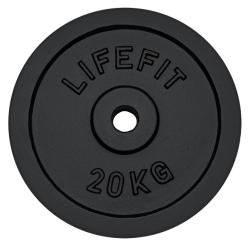 Lifefit Kotouč 20kg Angular kovový pro 30mm tyč Lifefit Kotouč 20kg Angular kovový pro 30mm tyč
