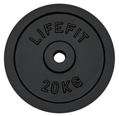 Lifefit Kotouč 20kg Angular kovový pro 30mm tyč Lifefit Kotouč 20kg Angular kovový pro 30mm tyč