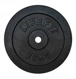 Lifefit Kotouč 20kg, kovový, pro 30mm tyč Lifefit Kotouč 20kg, kovový, pro 30mm tyč