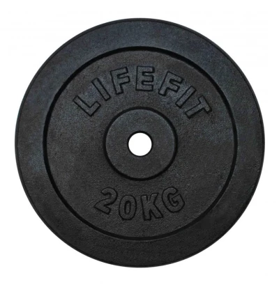 Lifefit Kotouč 20kg, kovový, pro 30mm tyč Lifefit Kotouč 20kg, kovový, pro 30mm tyč