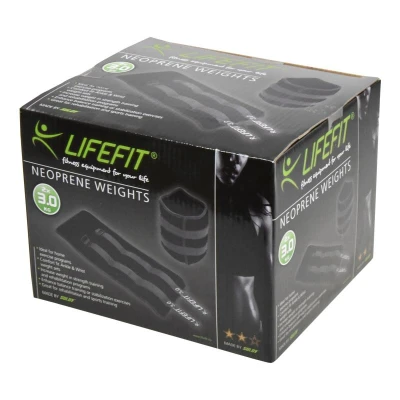 Lifefit Neoprenová zátěž kotník/zápěstí S2 2x3.0kg černá