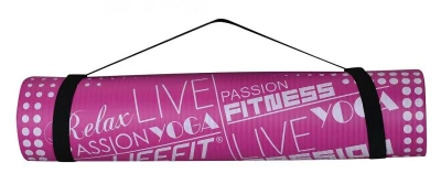 Lifefit Podložka YOGA MAT EXKLUZIV , 100x60x1cm, bordó
