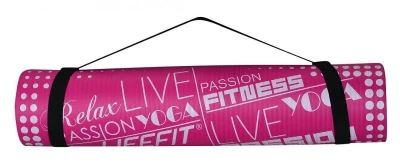 Lifefit Podložka YOGA MAT EXKLUZIV , 100x60x1cm, světle růžová (VÝPRODEJ)