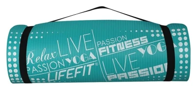 Lifefit Podložka YOGA MAT EXKLUZIV PLUS, 180x60x1.5cm, světle tyrkysová