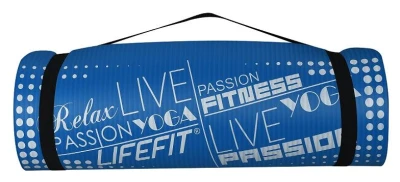 Lifefit Podložka YOGA MAT EXKLUZIV PLUS, 180x60x1.5cm, modrá