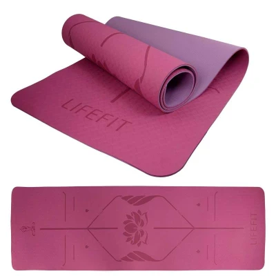 Lifefit Podložka Yoga MAT Lotos Duo 183x58x0 6cm bordó Lifefit Podložka Yoga MAT Lotos Duo 183x58x0 6cm bordó