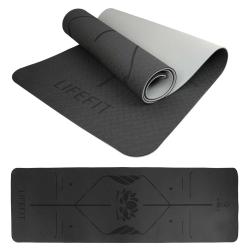 Lifefit Podložka Yoga MAT Lotos Duo 183x58x0.6cm čierna Lifefit Podložka Yoga MAT Lotos Duo 183x58x0.6cm čierna