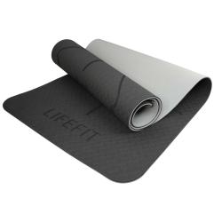 Lifefit Podložka Yoga MAT Lotos Duo 183x58x0.6cm černá