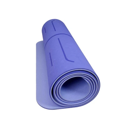 Lifefit Podložka Yoga MAT Lotos Duo 183x58x0,6cm modrá
