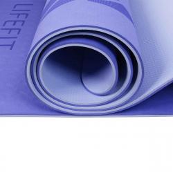 Lifefit Podložka Yoga MAT Lotos Duo 183x58x0,6cm modrá