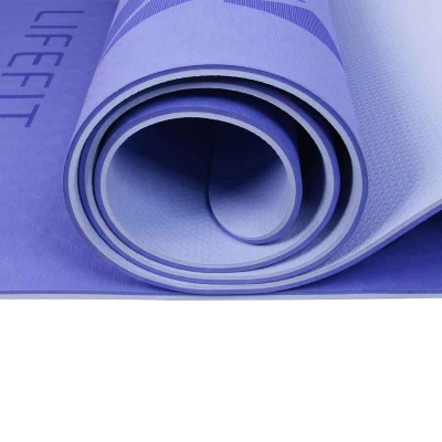 Lifefit Podložka Yoga MAT Lotos Duo 183x58x0,6cm modrá