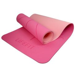 Lifefit Podložka Yoga MAT Lotos Duo 183x58x0 6cm růžová