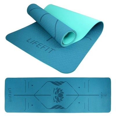 Lifefit Podložka Yoga MAT Lotos Duo 183x58x0 6cm tyrkysová Lifefit Podložka Yoga MAT Lotos Duo 183x58x0 6cm tyrkysová