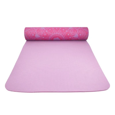 Lifefit Podložka Yoga MAT Mandala Duo 183x58x0 6cm bordó