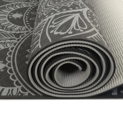 Lifefit Podložka Yoga MAT Mandala Duo 183x58x0,6cm černá
