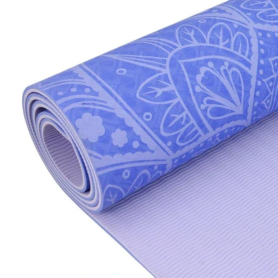 Lifefit Podložka Yoga MAT Mandala Duo 183x58x0 6cm modrá
