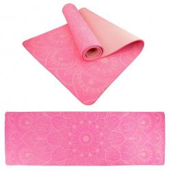 Lifefit Podložka Yoga MAT Mandala Duo 183x58x0,6cm ružová