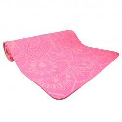 Lifefit Podložka Yoga MAT Mandala Duo 183x58x0,6cm růžová
