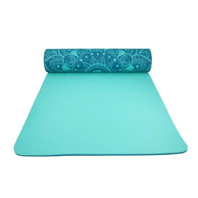 Lifefit Podložka Yoga MAT Mandala Duo 183x58x0 6cm tyrkysová