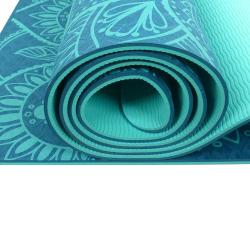 Lifefit Podložka Yoga MAT Mandala Duo 183x58x0 6cm tyrkysová
