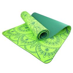 Lifefit Podložka Yoga MAT Mandala Duo 183x58x0 6cm zelená