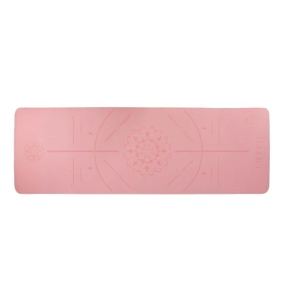 Lifefit Podložka Yoga MAT Relax Duo 183x58x0 6cm růžová