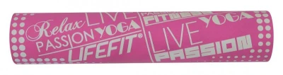 Lifefit Podložka YOGA MAT TPE, 183x61x0.4cm, růžová