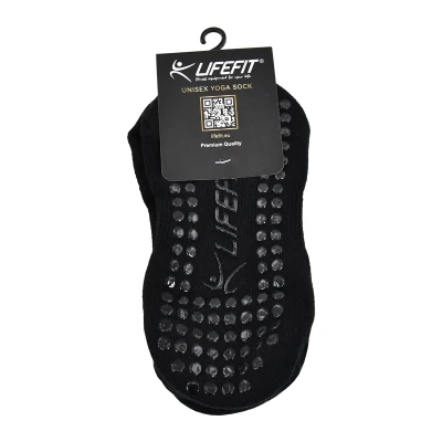 LIFEFIT LF Yoga 01 černé M39/42 dámské jógové ponožky, pár