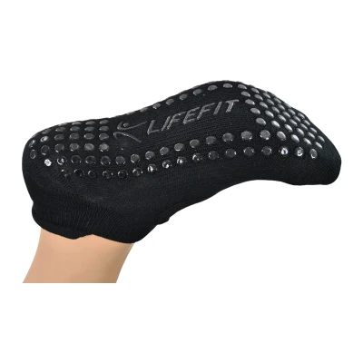 LIFEFIT LF Yoga 01 černé dámské jógové ponožky S35/38