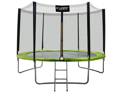 Lifefit Trampolína 305 cm vč. sítě a schůdků Lifefit Trampolína 305 cm vč. sítě a schůdků