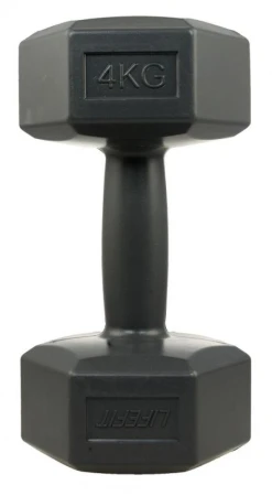 Lifefit Vinylová činka 1 x 4 kg tm. šedá