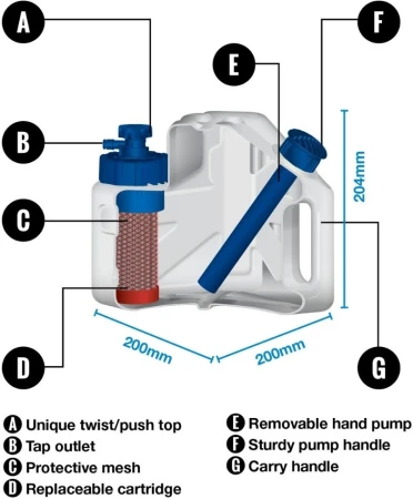 Lifesaver filtrační kanystr na vodu Cube 5l