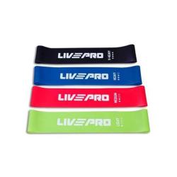 Livepro Odporová fitness aerobic guma SET 4 ks