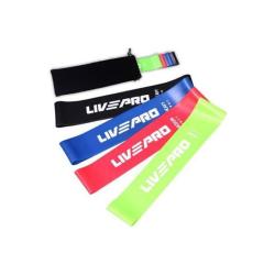 Livepro Odporová fitness aerobic guma SET 4 ks