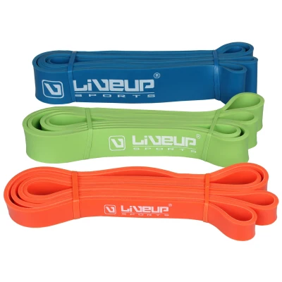 LiveUp Aerobic guma posilovací guma 208 x 0,45 cm modrá