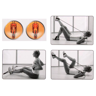 LiveUp Fit stick posilovací tyč s gumou